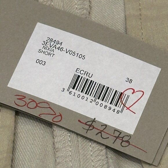 Vanessa Bruno Nixia Shorts, Ecru, Size 38 - Picture 6 of 9